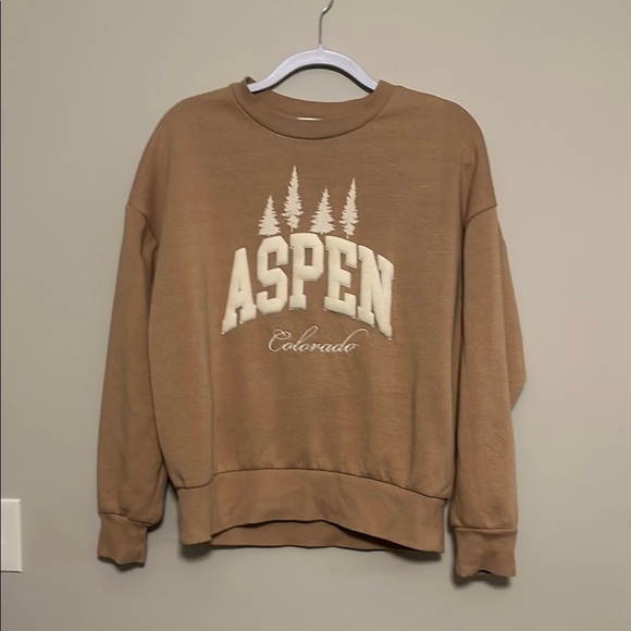 Francescas Aspen Colorado Brown Sweatshirt - Picture 1 of 2